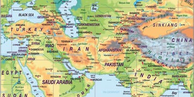 Kort af Jórdanía kort heiminum atlas